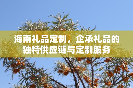 海南礼品定制，企承礼品的独特供应链与定制服务